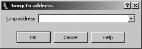 The Jump to Address dialog