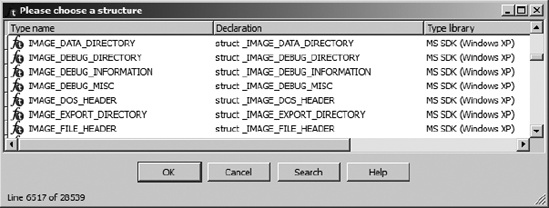 Standard structure selection