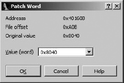 The Patch Word dialog