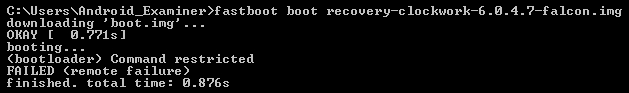 Booting to a custom recovery image