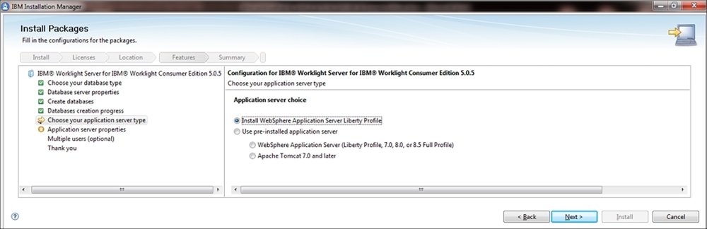 Configuring WebSphere Application Server (Liberty profile)