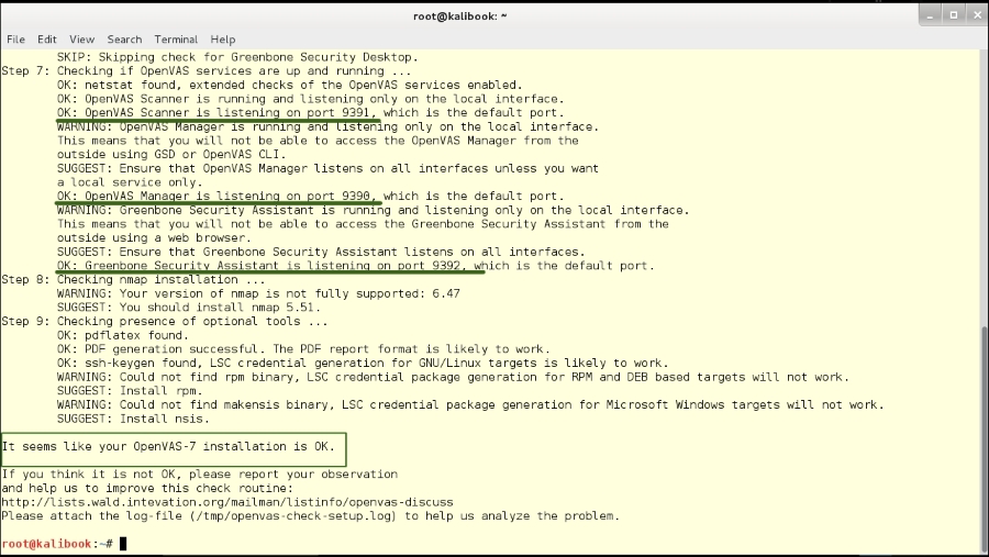 Setting up and configuring OpenVAS