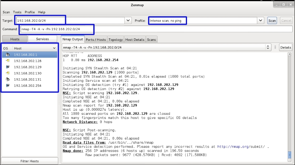 Scanning a network range