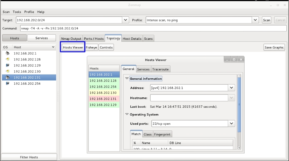 Scanning a network range