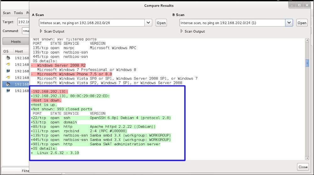 Scanning a network range