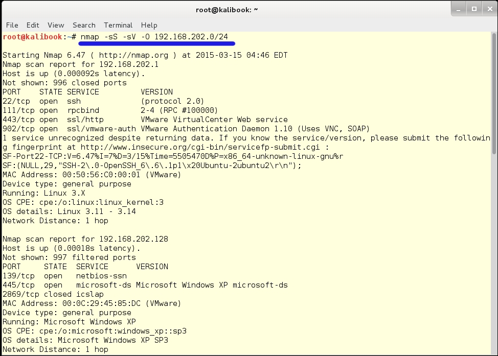 Scanning a network range