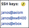 Configuring SSH public keys