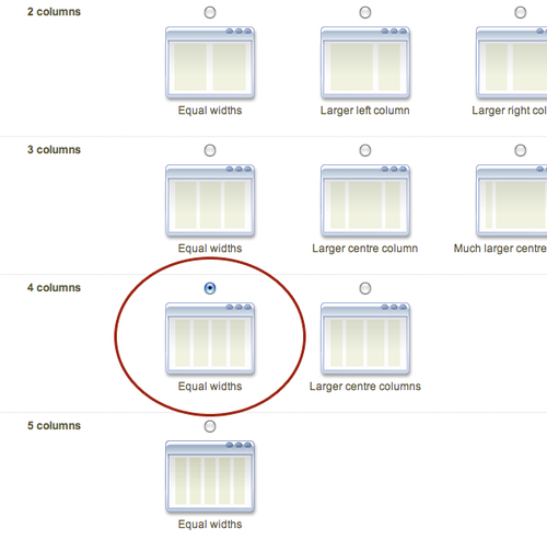 Time for action — editing your page layout