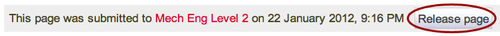 Time for action — releasing a page submitted for assessment