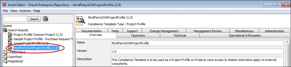 Configuring the project profile