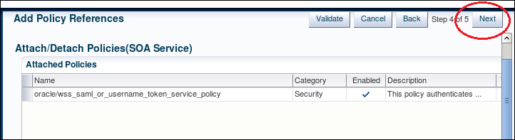 Implementing WSM policies in Composites