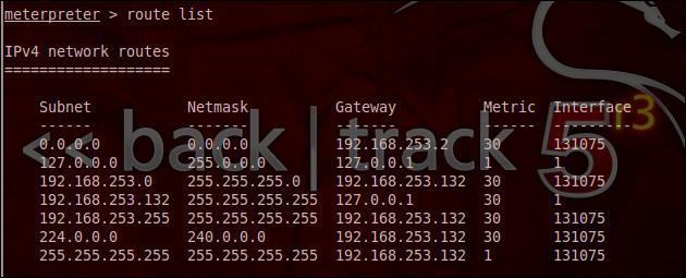 The meterpreter module