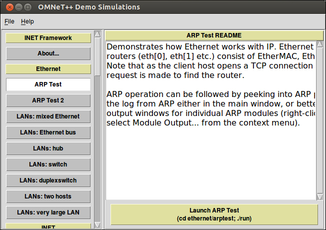 Example INET simulations