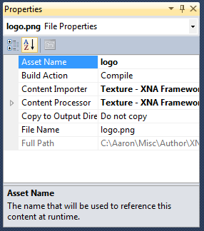 Properties of an image file