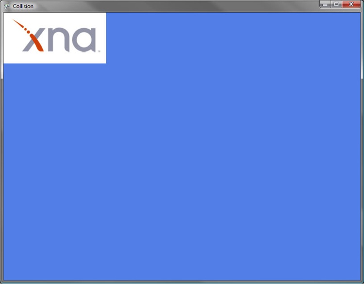 The XNA logo image appears in the upper-left corner of the screen