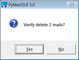 PyMailGUI delete verification on quit