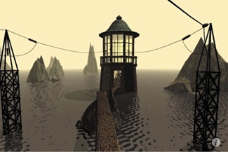 The flooded-lighthouse puzzle from Myst. The player needs to get a locked chest to float to the position where a key can reach it.