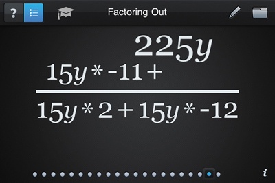 In Algebra Touch, players manipulate equations by dragging and dropping. With each move, they learn a little bit more about what works and what doesn’t.