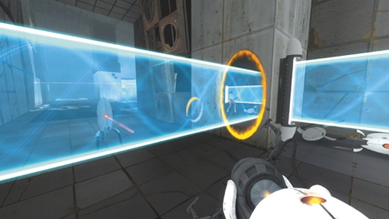 In Portal 2, players learn to think not only outside of the box, but outside of the entire space-time continuum.