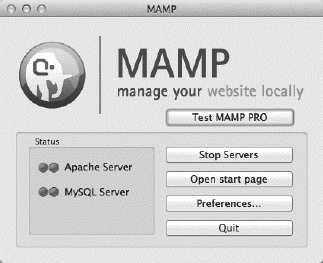 Figure showing MAMP window.