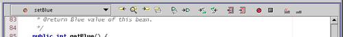 NetBeans’ Edit screen toolbar