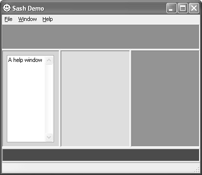 The wxSashWindow demo