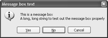 wxMessageDialog under Windows