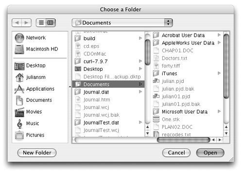 wxDirDialog under Mac OS X