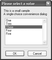 wxSingleChoiceDialog under Windows