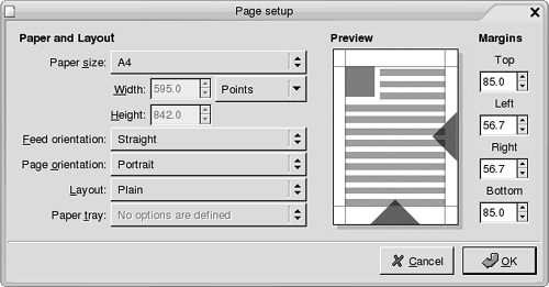 wxPageSetupDialog under GTK+ with GNOME printing