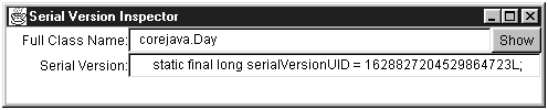 The graphical version of the serialver program