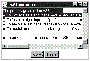 The TextTransferTest program