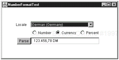 The NumberFormatTest program