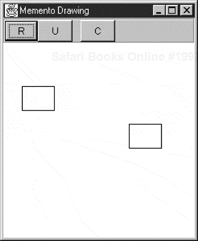 A simple graphics drawing program that allows you to draw rectangles, undo their drawing, and clear the screen.