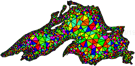 A random distribution of the mesh elements to eight processes.