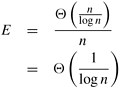 Example 5.5 Efficiency of adding n numbers on n processing elements