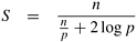 Example 5.12 Speedup and efficiency as functions of the number of processing elements