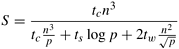 Example 5.22 Memory and time-constrained scaled speedup for matrix-matrix products