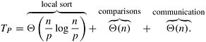 The parallel formulation of odd-even transposition sort on an n-process ring.