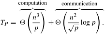 (a) Communication patterns used in the 2-D block mapping. When computing , information must be sent to the highlighted process from two other processes along the same row and column. (b) The row and column of processes that contain the kth row and column send them along process columns and rows.