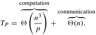 Communication protocol followed in the pipelined 2-D block mapping formulation of Floyd’s algorithm. Assume that process 4 at time t has just computed a segment of the kth column of the D(k−1) matrix. It sends the segment to processes 3 and 5. These processes receive the segment at time t + 1 (where the time unit is the time it takes for a matrix segment to travel over the communication link between adjacent processes). Similarly, processes farther away from process 4 receive the segment later. Process 1 (at the boundary) does not forward the segment after receiving it.