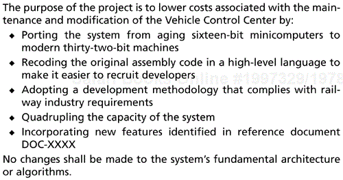 The vision statement for the Automated Railway Signaling System