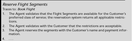 The Traceability of Reserve Flight Segments