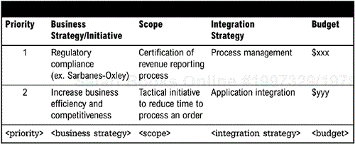 Mapping to Business Strategies and Initiatives