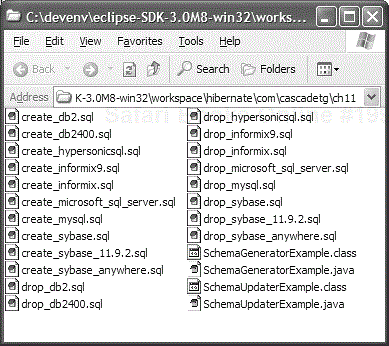 Generated Schema Scripts