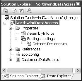 Settings and Application Configuration Files in Solution Explorer