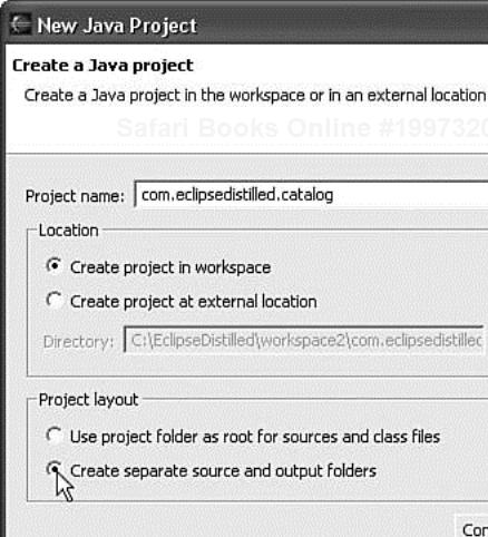 New Java Project wizard.