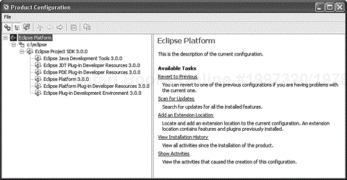 Initial product configuration before installing new features.