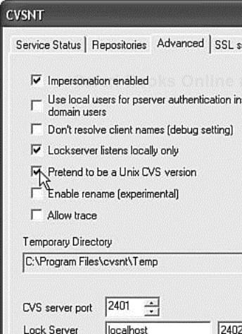 Configure CVSNT to work with alias repository names (required by the Eclipse client).